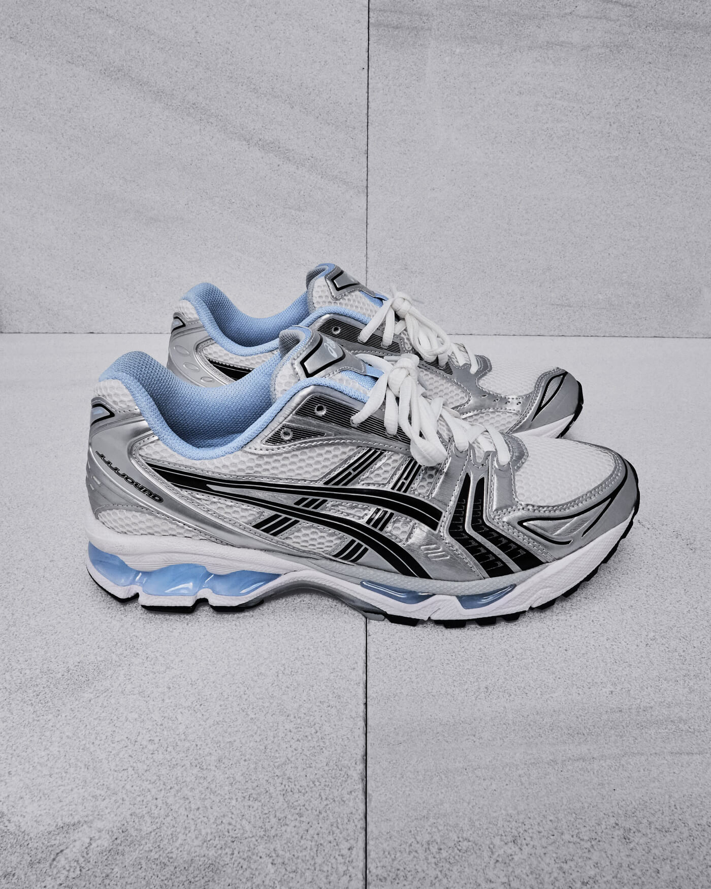 ASICS x JJJJound Gel-Kayano 14 White/Navy/Baby Blue & White/Silver